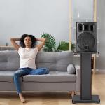 Wood Grain Universal Speaker Stands - 19.7 Inch Pair