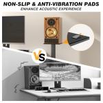 Adjustable Speaker Stands with Cable Management, Set of 2