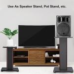 Wood Grain Universal Speaker Stands - 19.7 Inch Pair