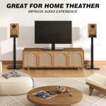 Adjustable Speaker Stands with Cable Management, Set of 2