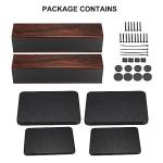 Wood Grain Universal Speaker Stands - 19.7 Inch Pair