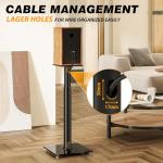 Adjustable Speaker Stands with Cable Management, Set of 2