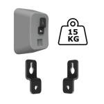 Universal Slim Speaker Wall Mount Brackets - 2 Pack