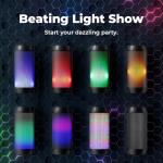 VOSFEEL Portable Bluetooth Speaker with LED Light