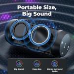 VOSFEEL Portable Bluetooth Speaker with LED Light