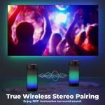 VOSFEEL Portable Bluetooth Speaker with LED Light