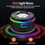 Portable Bluetooth Shower Speaker with RGB Lights