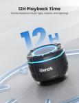 RlENOK Waterproof Bluetooth Shower Speaker with RGB Lights