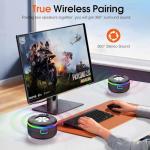 Portable Bluetooth Shower Speaker with RGB Lights