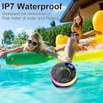 Waterproof Bluetooth Shower Speaker with LED Light