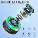 Waterproof Bluetooth Shower Speaker with LED Light