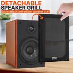 PyleUSA 5.25" Wooden Bookshelf Speakers Pair