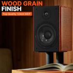 PyleUSA 5.25" Wooden Bookshelf Speakers Pair