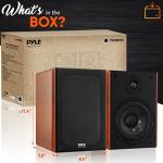 PyleUSA 5.25" Wooden Bookshelf Speakers Pair