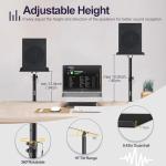OUKMIC Heavy Duty Desktop Speaker Stand Pair