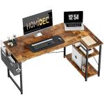 L Shaped Desk with Bookshelf for Home Office