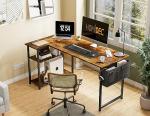L Shaped Desk with Bookshelf for Home Office
