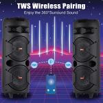 ZYMY 8'' Portable Bluetooth Party Speaker with Mic