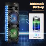 ZYMY 8'' Portable Bluetooth Party Speaker with Mic