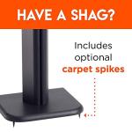 ECHOGEAR Universal Floor Speaker Stands with Iso Pads