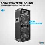 MAX28 Dual 8" Passive DJ Speakers Pair