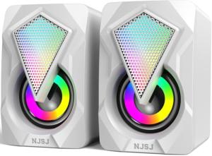 NJSJ USB-Powered Desktop Speakers with RGB Lights