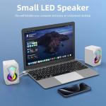 NJSJ USB-Powered Desktop Speakers with RGB Lights