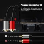 Gold-Plated 2RCA to 2RCA Stereo Audio Cable 1M