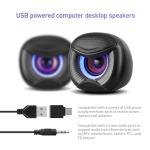 USB Gaming Speakers with RGB Lighting and Headphone Jack