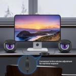 USB Gaming Speakers with RGB Lighting and Headphone Jack