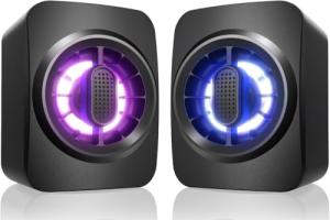 OFFSIR RGB USB Computer Speakers with Clear Sound