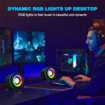 HEANTTV USB Computer Speakers with LED Lights
