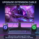 OFFSIR RGB USB Computer Speakers with Clear Sound