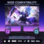 OFFSIR RGB USB Computer Speakers with Clear Sound