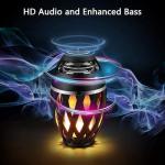 ALOTFINNE Outdoor Bluetooth Speaker with Flame Light
