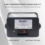 Herdio 3.5" Waterproof Outdoor Bluetooth Speakers Pair