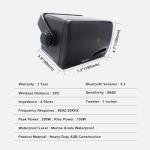 Herdio 3.5" Waterproof Outdoor Bluetooth Speakers Pair