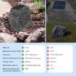 Herdio 8" Outdoor Bluetooth Rock Speaker - Gray