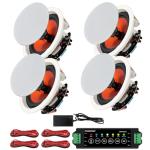600W Bluetooth Ceiling Speakers - 4 Pack