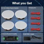 600W Bluetooth Ceiling Speakers - 4 Pack