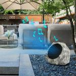 Solar-Powered Bluetooth Rock Speakers for Outdoors