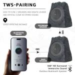 Solar Rock Speakers with TWS Pair System