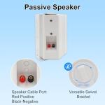 5.25 Inch Waterproof Outdoor Speakers (2 Pairs)