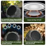 Solar-Powered Bluetooth Rock Speakers for Outdoors