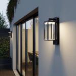 Black Outdoor Wall Lights with Bluetooth Speaker