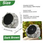 Solar-Powered Bluetooth Rock Speakers for Outdoors