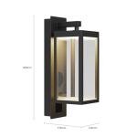 Black Outdoor Wall Lights with Bluetooth Speaker