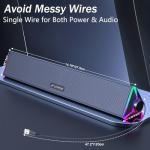 LENRUE USB-Powered Stereo PC Speakers with Touch Lights