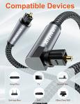 VANAUX 90 Degree Optical Cable for TV & Gaming