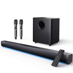 LEFANDI Bluetooth Soundbar with Subwoofer and Microphones